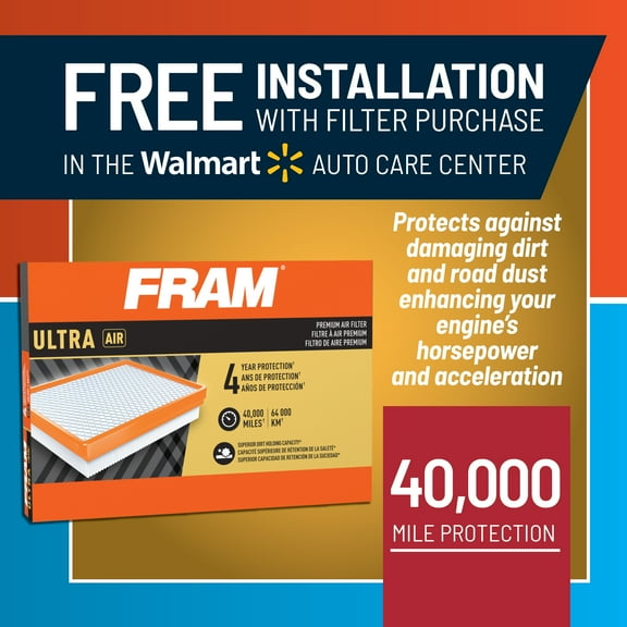 FRAM Ultra Air, XGA11456, Premium Engine Air Replacement Filter for Select Vehicles