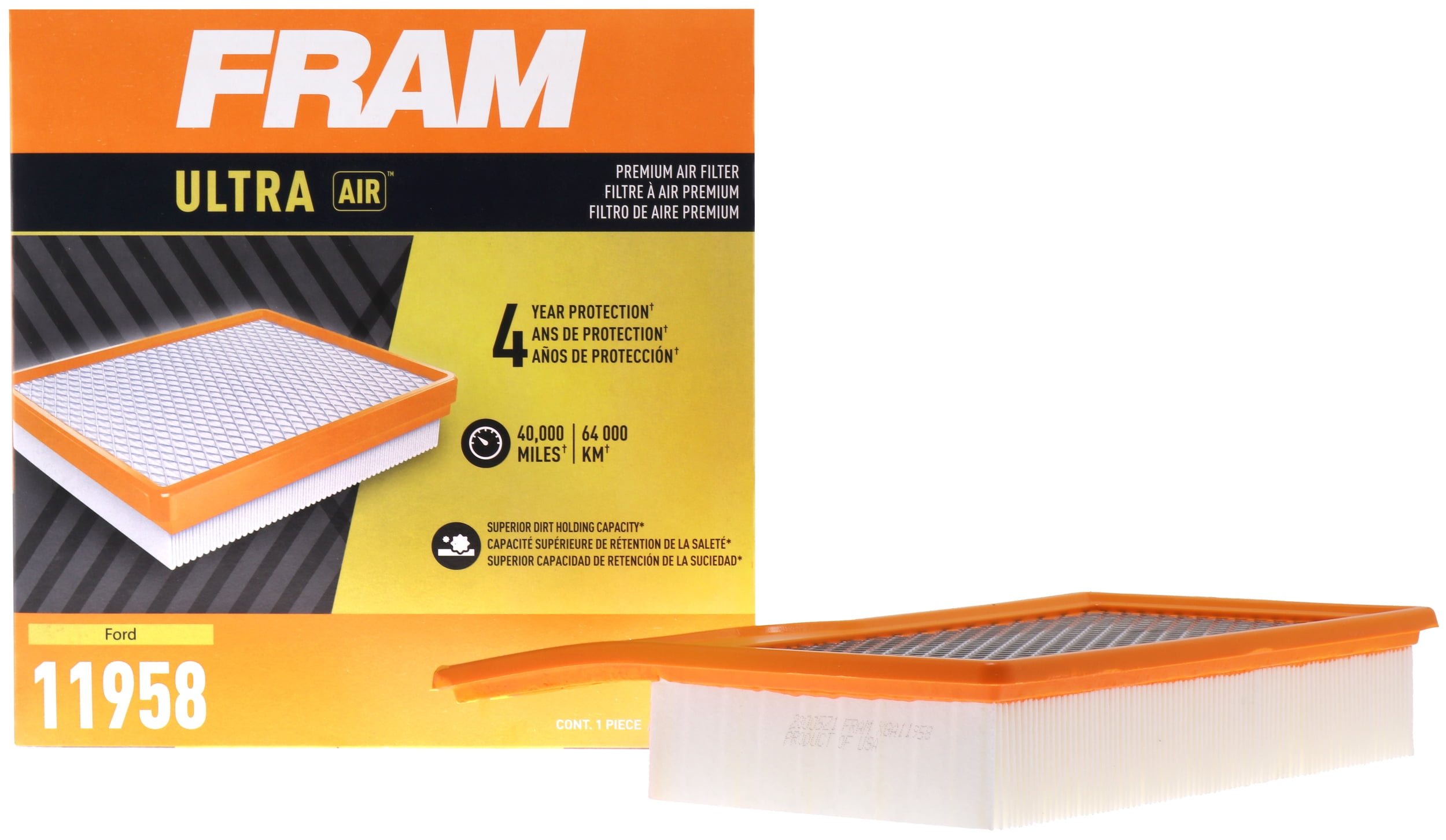 FRAM Ultra Air XGA11958, Premium Engine Air Filter for Select Ford