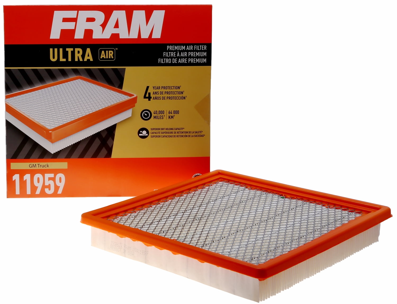 FRAM Ultra Air XGA11959 Premium Engine Air Filter For Select Vehicles