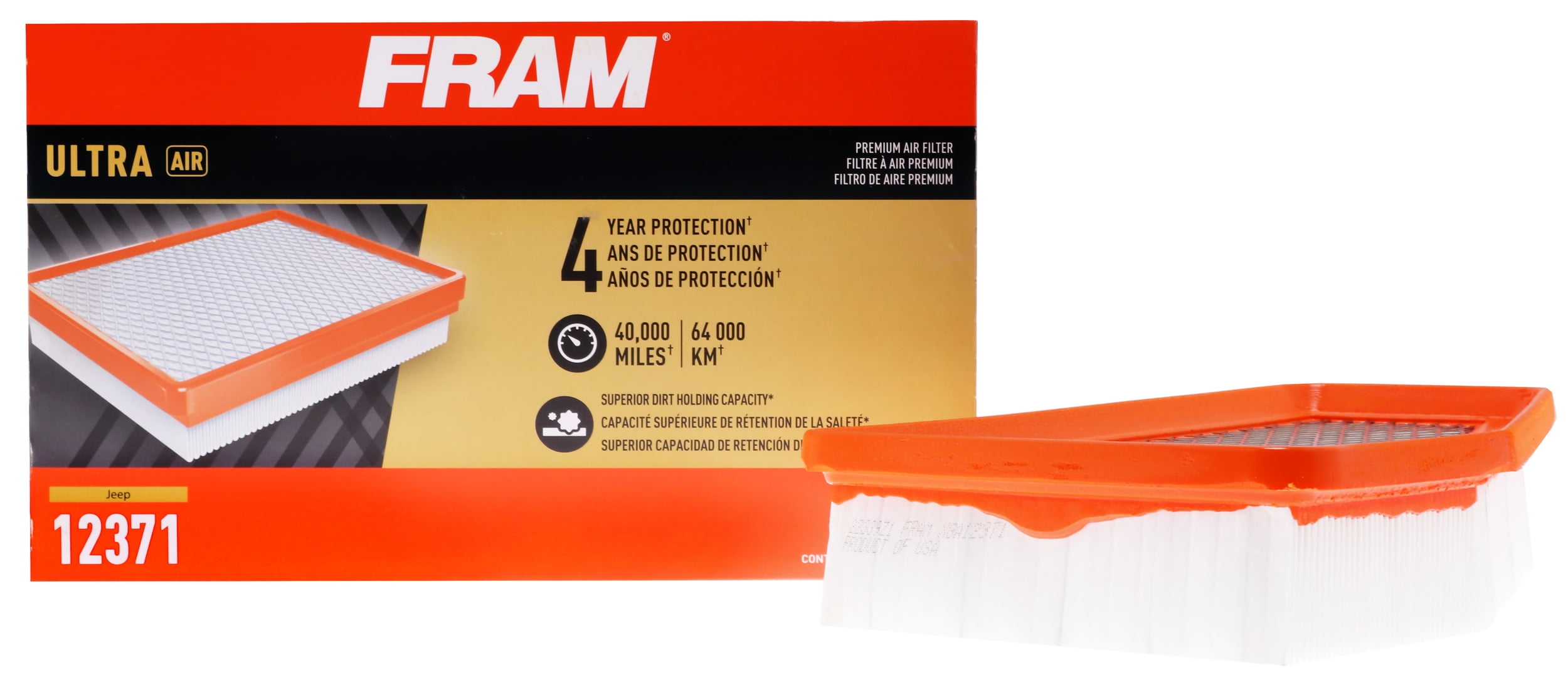 FRAM Ultra Air XGA12371, Premium Engine Air Filter for Select Jeep