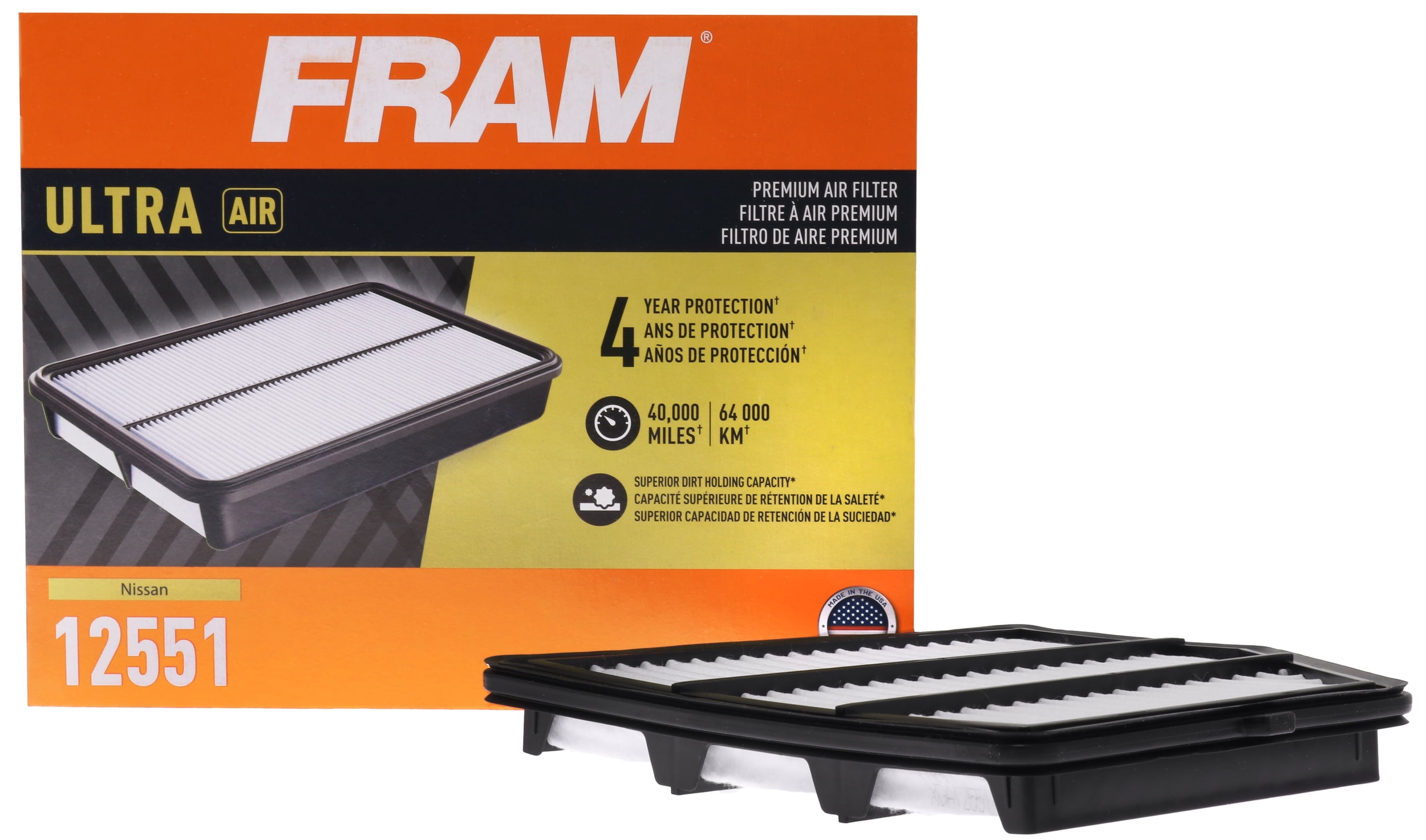 FRAM Ultra Air XGA12551 Premium Engine Air Filter For Select Vehicles