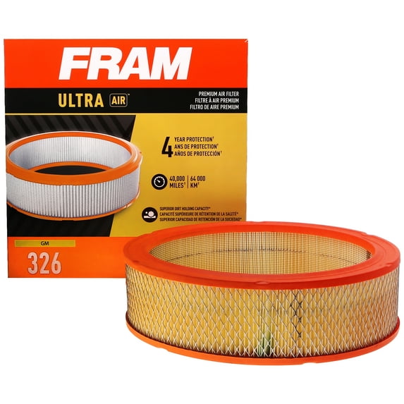 FRAM Ultra Air XGA326, Premium Air Filter, Replacement Filter for Select General Motors Vehicles Fits select: 1988-1995 CHEVROLET GMT-400, 1968-1969 CHEVROLET CAMARO