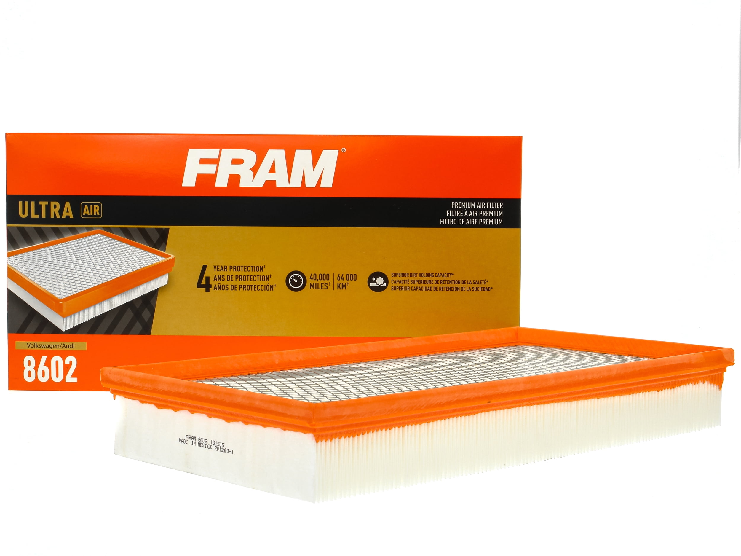 FRAM Ultra Air XGA8602, Premium Engine Air Filter, Replacement Filter for Select Audi and VW Vehicles Fits select: 1998-2010 VOLKSWAGEN NEW BEETLE, 1999-2005 VOLKSWAGEN JETTA