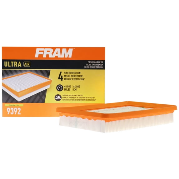 FRAM Ultra Air XGA9392, Premium Engine Air Filter, Replacement Filter for Select Hyundai and Kia Vehicles Fits select: 2001-2006 HYUNDAI ELANTRA, 2006-2009 KIA SPECTRA