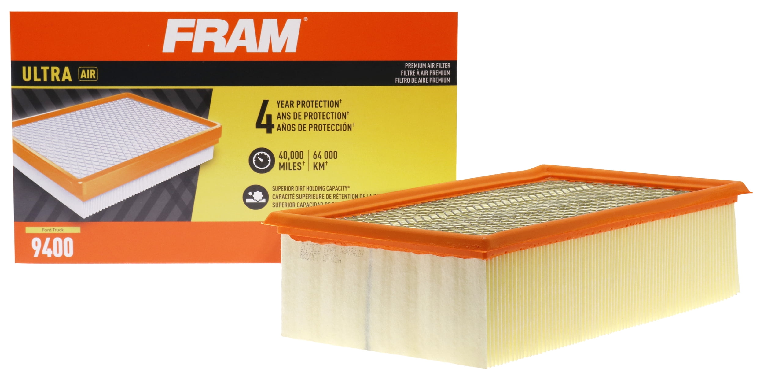 FRAM Ultra Premium 40,000 Mile Air Filter, 9400 for Select Ford Truck Vehicles