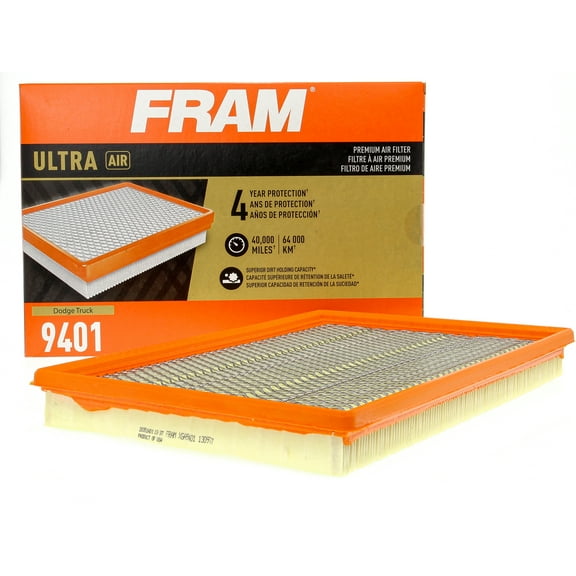FRAM Ultra Air XGA9401, Premium Engine Air Filter, Replacement Filter for Select Dodge Truck Vehicles Fits select: 2013-2023 RAM 1500, 2002-2012 DODGE RAM 1500