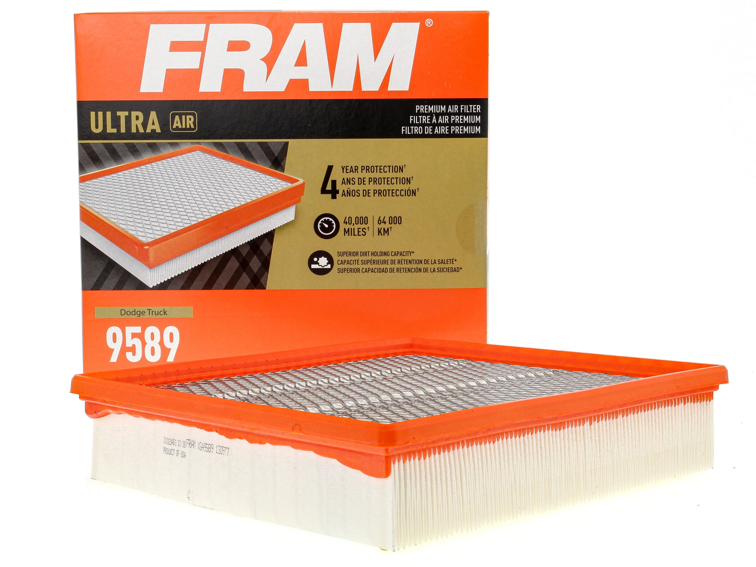 FRAM Ultra Premium 40,000 Mile Air Filter, 9589 for Select Dodge Truck Vehicles