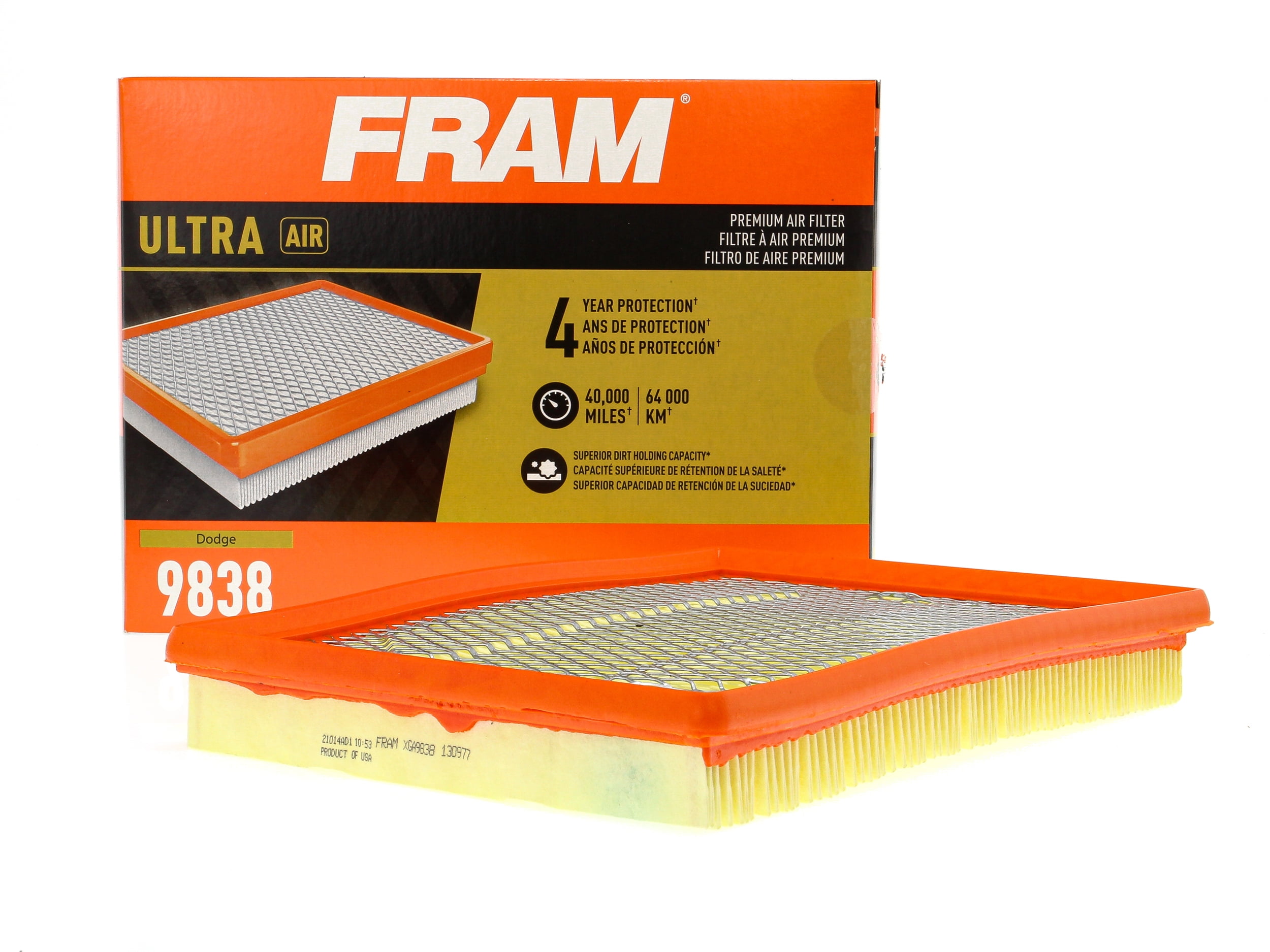 FRAM Ultra Air XGA9838, Filtro de Aire de Motor Premium, Filtro de