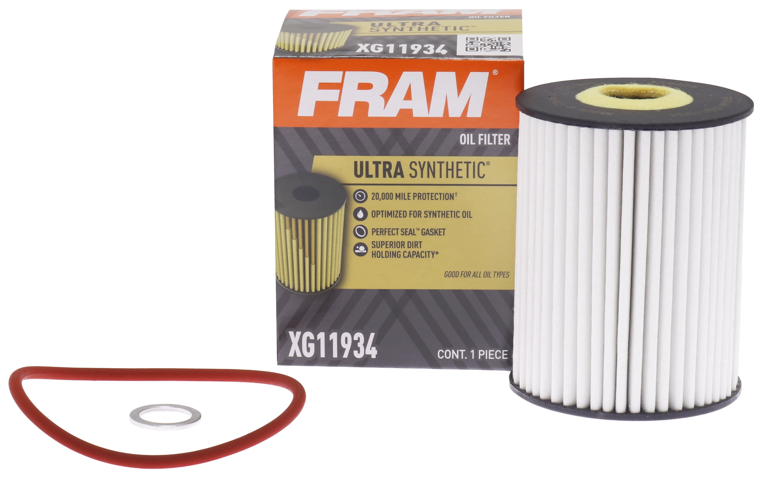 FRAM Ultra Synthetic Oil Filter, XG11934, 20K mile Filter for Select Genesis, Hyundai, Kia Vehicles
