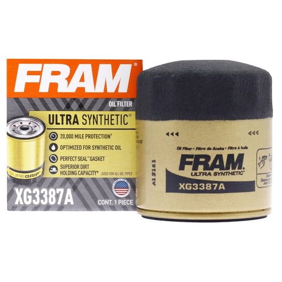 FRAM Ultra Synthetic Oil Filter, XG3387A, 20K mile Replacement Filter for Select Vehicles