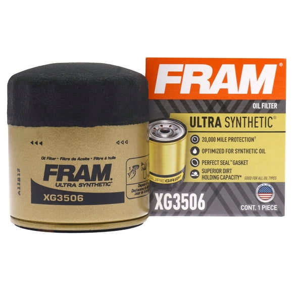 FRAM Ultra Synthetic Oil Filter, XG3506, 20K mile Replacement Filter for Select Chevrolet Vehicles