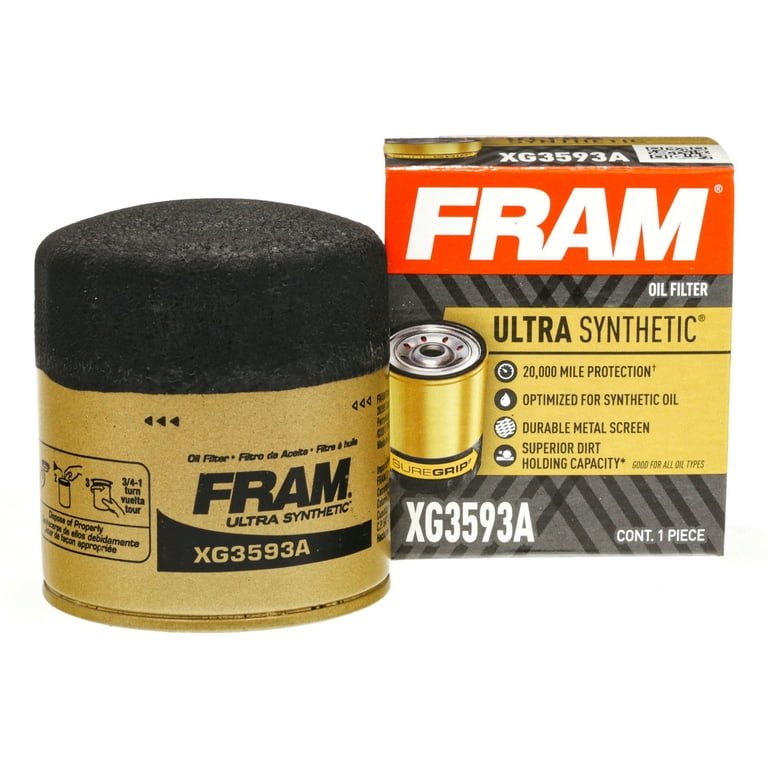 【G-Rap】I.F.A. FRAM Ultra Synthetic Oil Filter, XG3593A Fits select: 1984