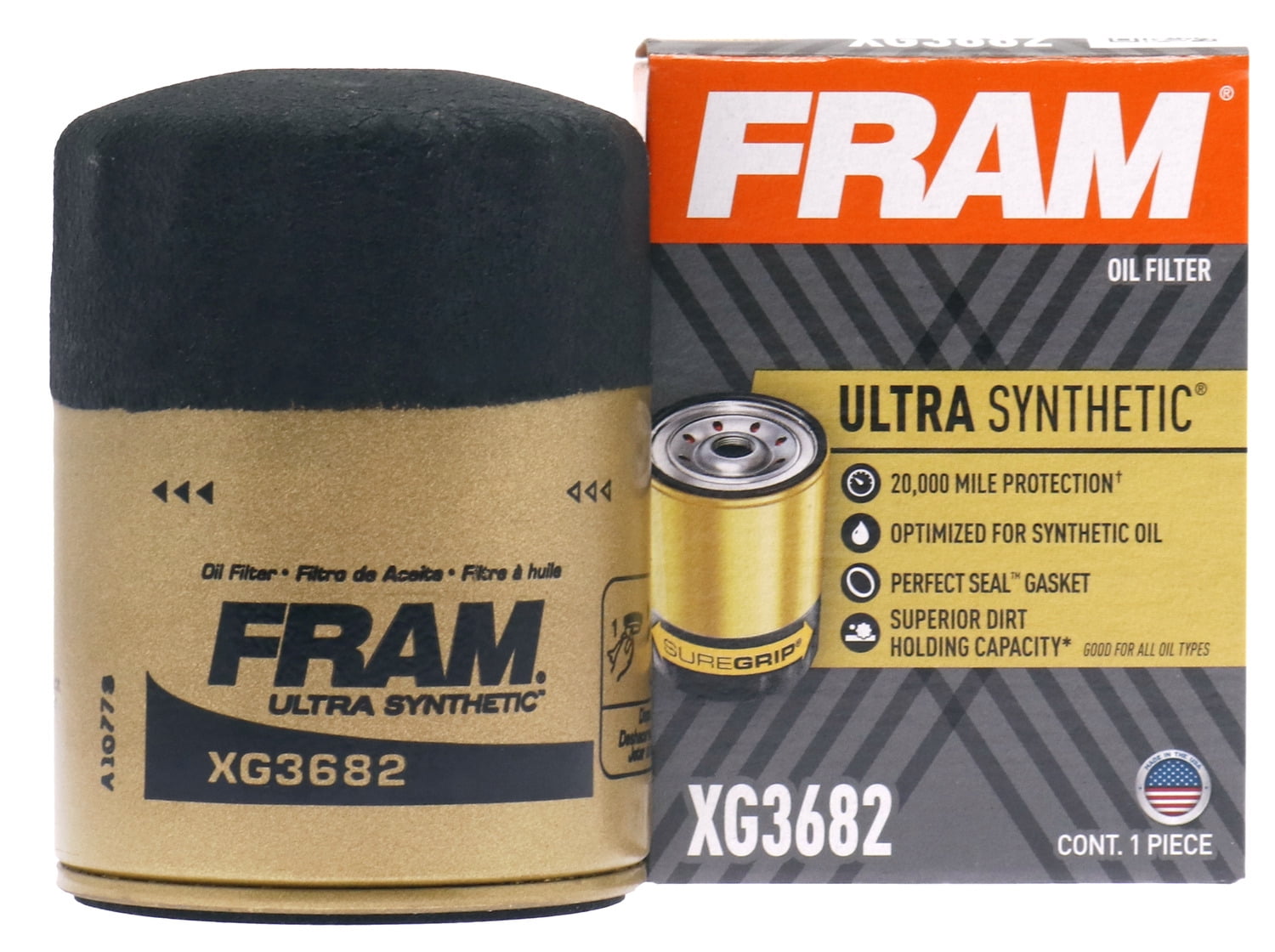 FRAM Ultra Synthetic Oil Filter, XG3682 Fits select: 1995 FRAM Ultra Synthetic Oil Filter, XG3682 Fits select: 1995