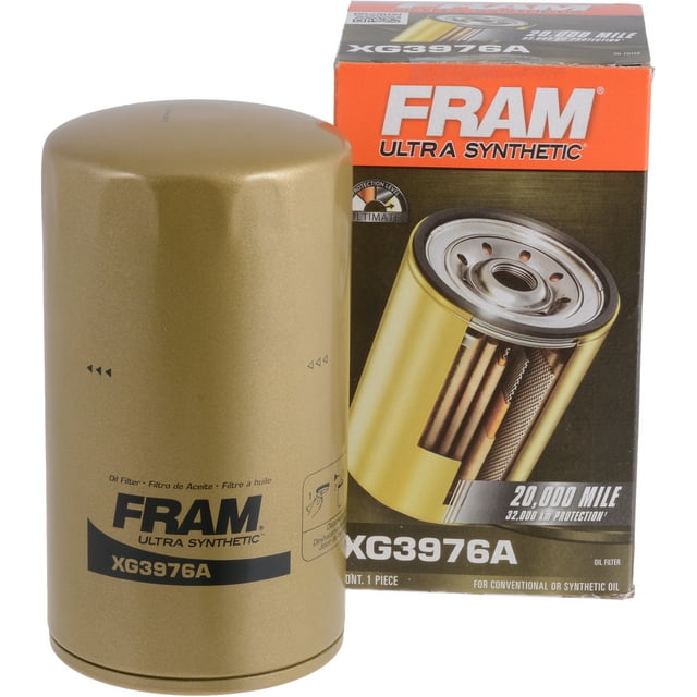 FRAM Ultra Synthetic Oil Filter, XG3976A Fits select 20132023 RAM