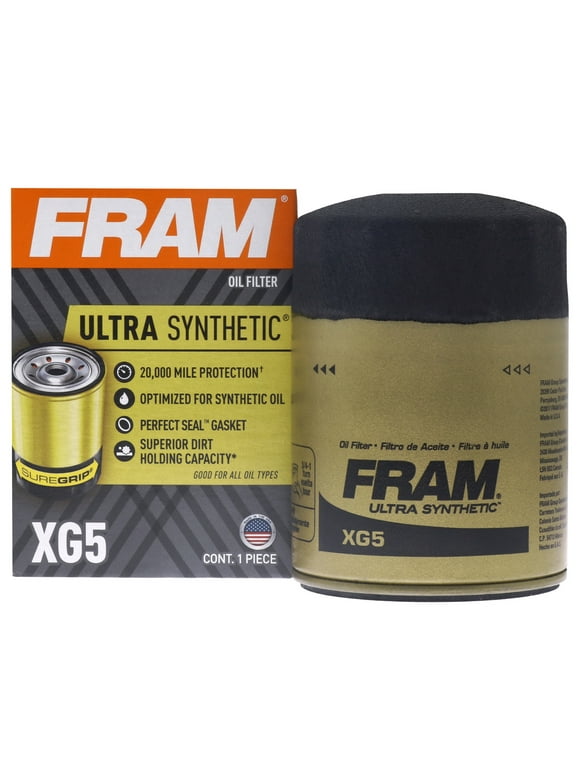 FRAM Ultra Synthetic Oil Filter, XG5 Fits select: 1995-2000 CHEVROLET TAHOE, 1988-2000 CHEVROLET GMT-400