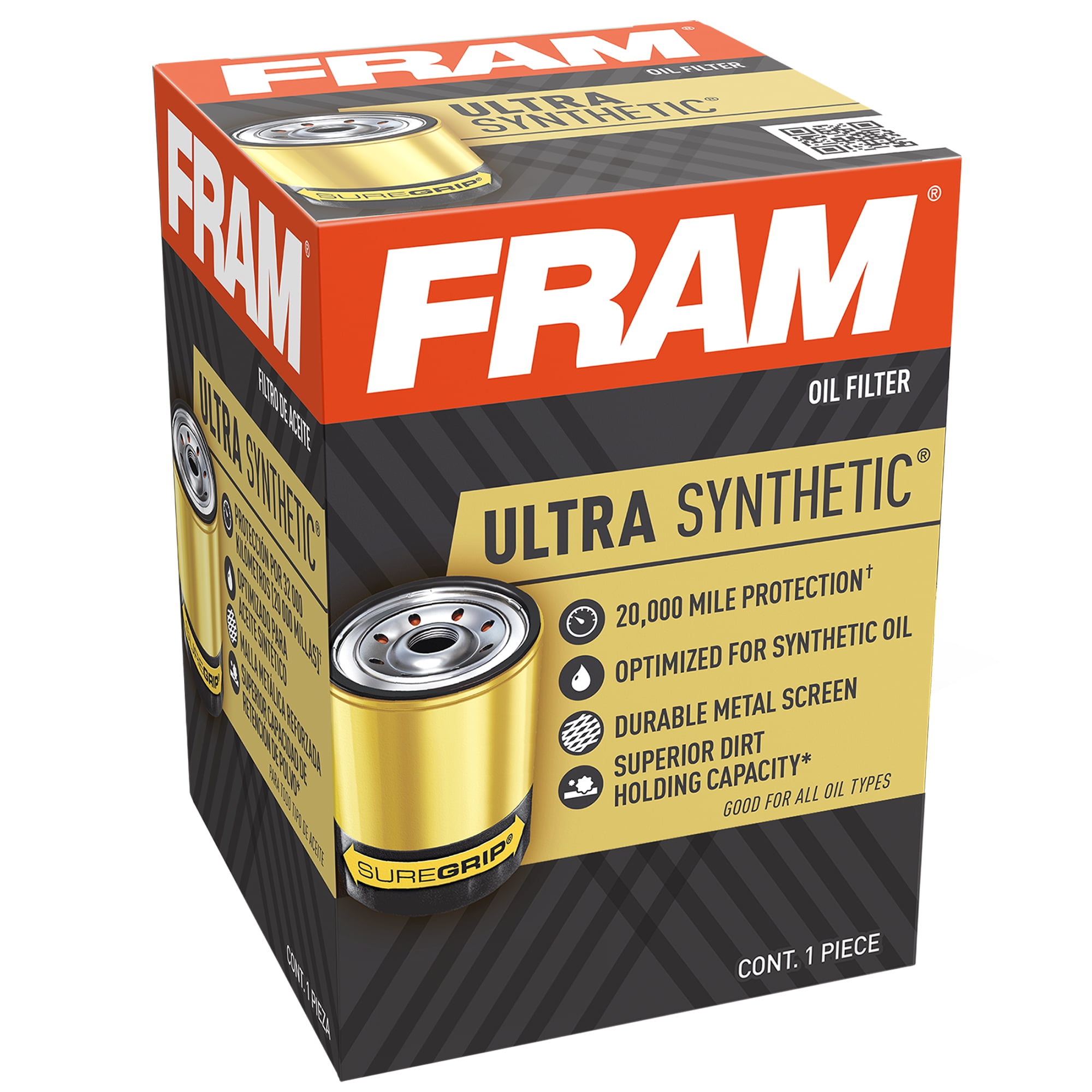 FRAM Ultra Synthetic Oil Filter, XG7317, 20K mile Replacement Oil