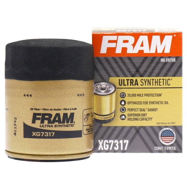 FRAM Ultra Synthetic Oil Filter, XG7317 Fits select 20022023 HONDA CR