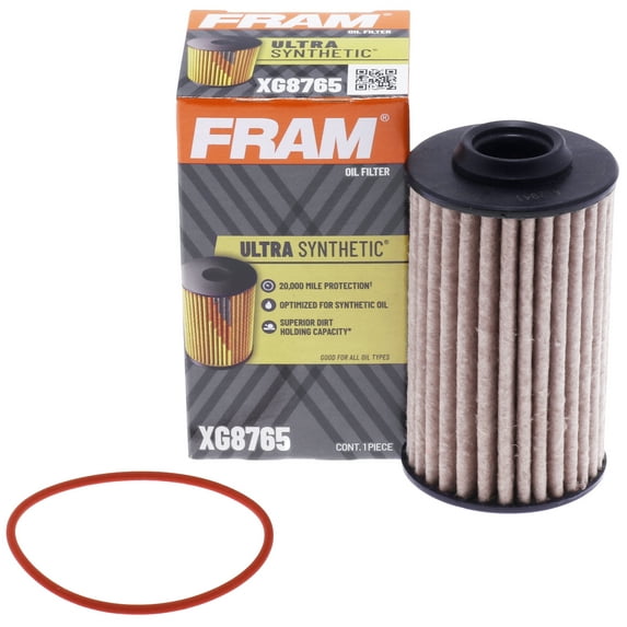 FRAM Ultra Synthetic Oil Filter, XG8765, 20K mile Filter for Select Cadillac, Chevrolet, Oldsmobile Fits select: 2015-2016 CHEVROLET COLORADO, 2010-2015 CHEVROLET CAMARO