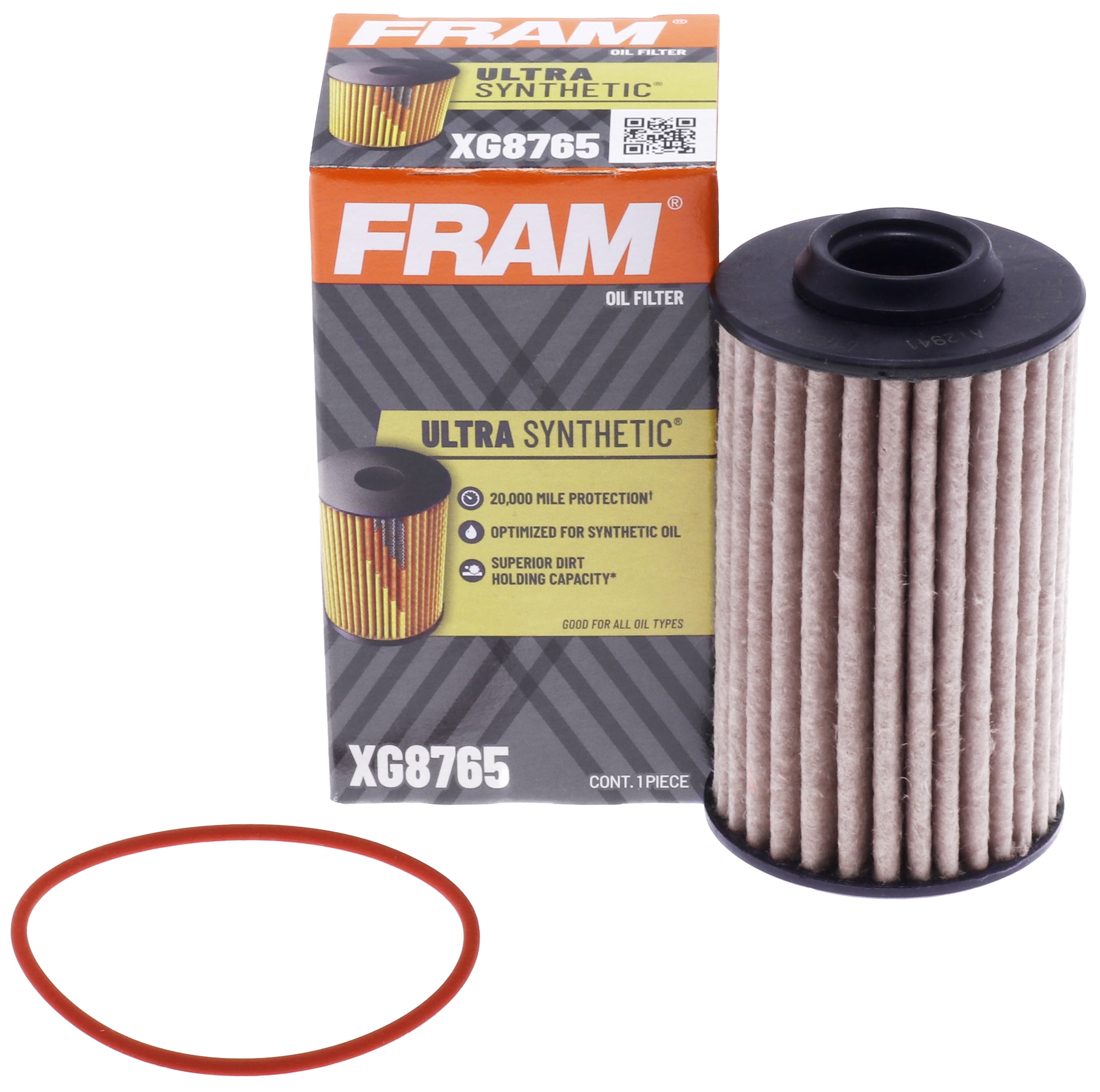 FRAM Ultra Synthetic Oil Filter, XG8765, 20K mile Replacement Filter for Select Vehicles