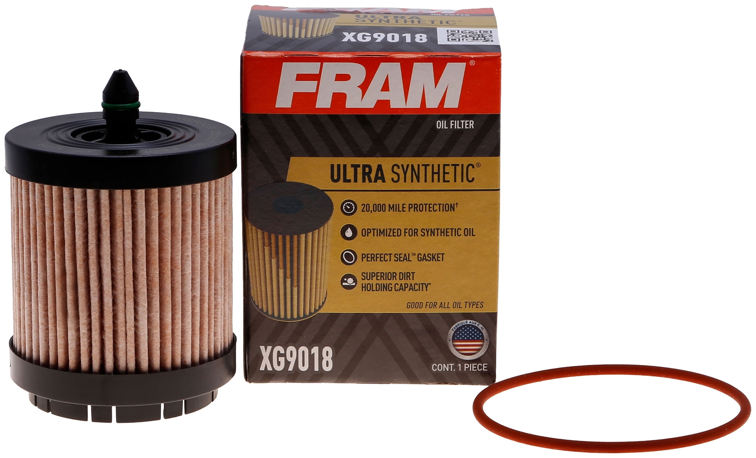 FRAM Ultra Synthetic Oil Filter, XG9018, 20K mile Replacement Filter for Select Vehicles