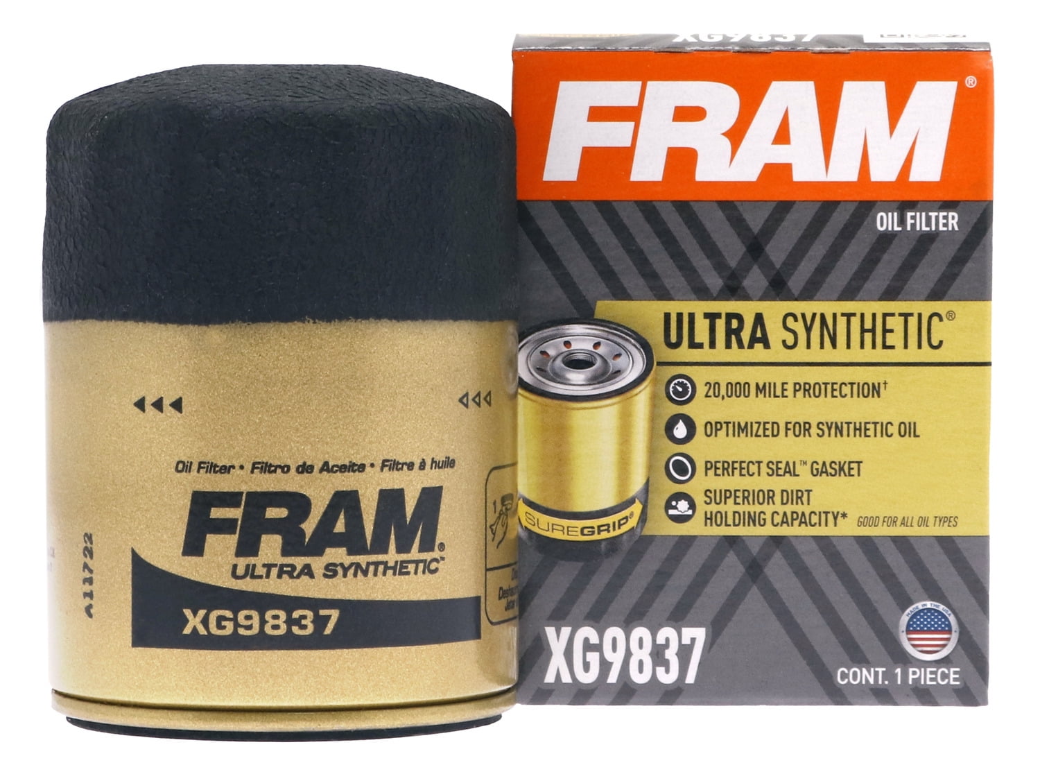 FRAM Ultra Synthetic Oil Filter, XG9837 Fits select 20062011