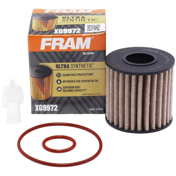 FRAM Ultra Synthetic Oil Filter, XG9972, 20K mile Replacement Filter for Select Vehicles