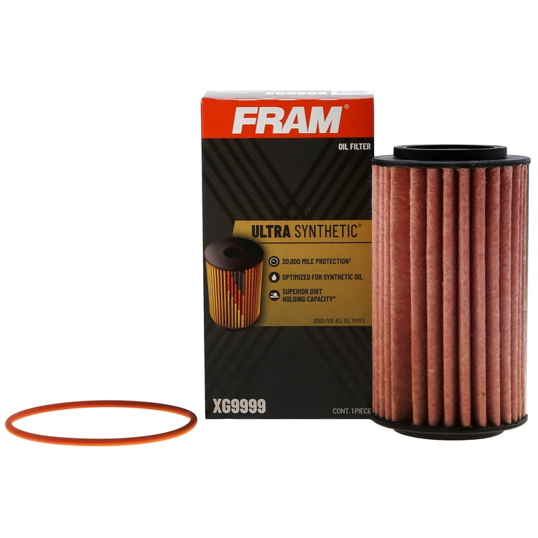 FRAM Ultra Synthetic Oil Filter, XG9999, 20K mile Filter for