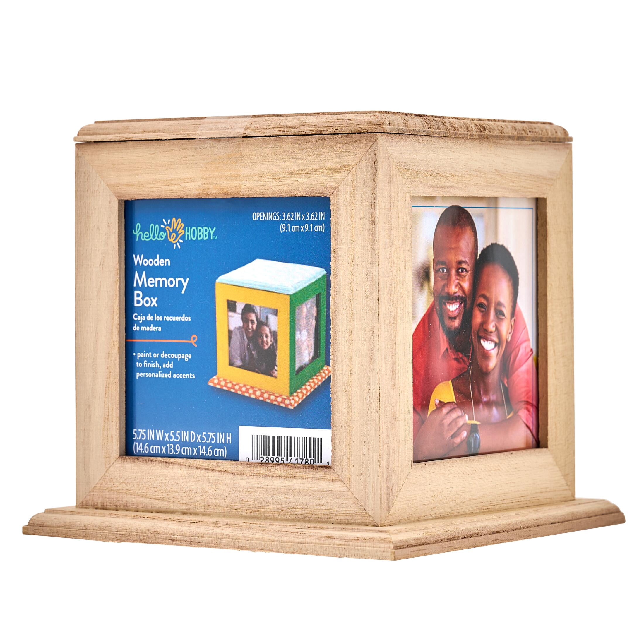 Hello Hobby Wood 4 Way Memory Frame, 5.75" x 5.75" x 5.5"