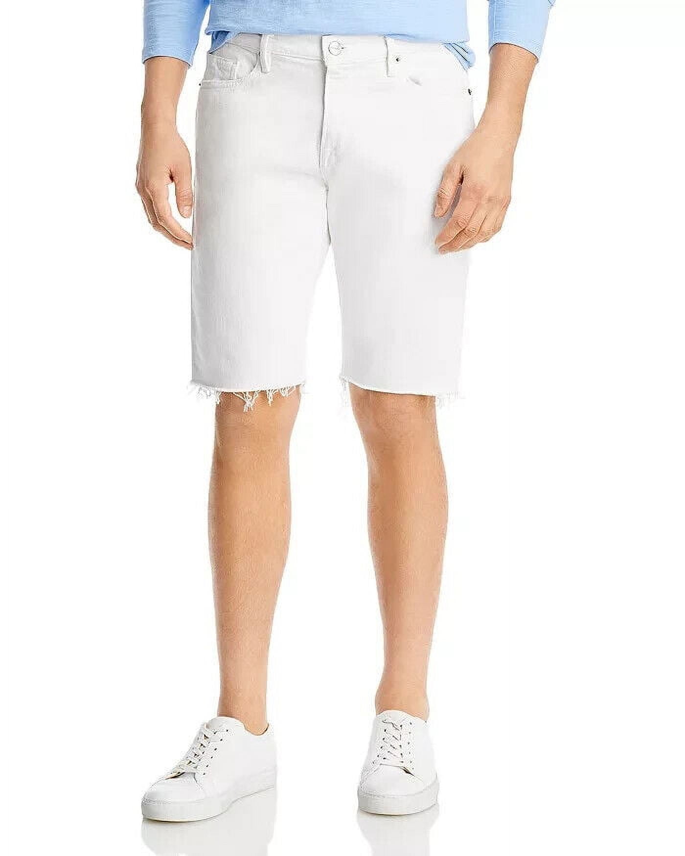 Off white denim shorts best sale