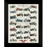 FRAMED Art Print 20x24 "Harley Davidson Legend"