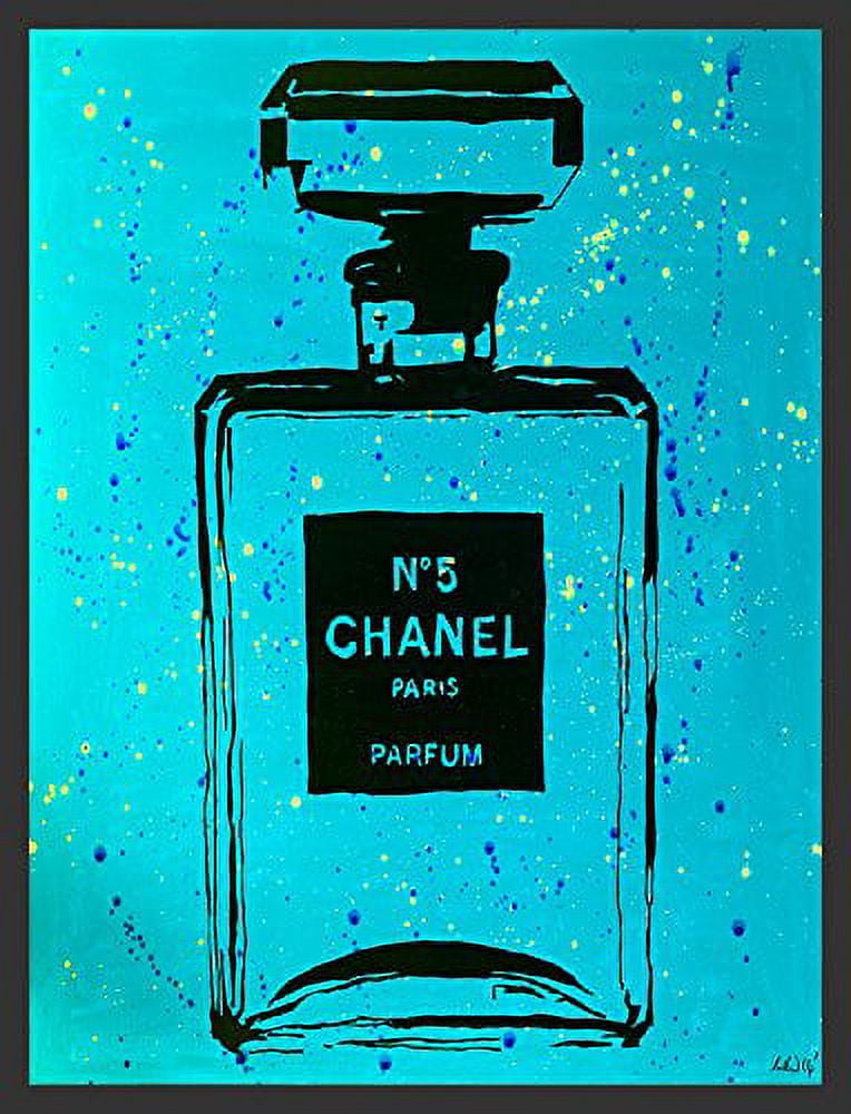 FRAMED Chanel Cotton Candy Blue Urban Chic 36x24 Chanel Perfume by  PopArtQueenMADE IN THE USA 