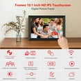 thumbnail image 1 of FRAMEO Digital Photo Frame 10.1 Inch WiFi Touch Screen 1280x800 HD IPS Display 32GB Storage Auto-Rotate Wall Mountable Easy Share Photos Videos via App Black, 1 of 8