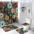 FRAMICS 16pc Bohemian Modern Bath Set, Waterproof Paisley Floral Shower ...