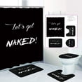 thumbnail image 1 of FRAMICS 16-Piece Funny Get Naked Shower Curtain Sets with Rugs, Waterproof Polyester Bathroom Sets, Black, 1 of 8