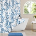 thumbnail image 1 of FRAMICS Blue Floral Shower Curtain Sets with Rug and Hooks, 14-Piece Heavy Duty Fabric Cottagecore Bathroom Sets, Waterproof and Mildew-Resistant, 1 of 10