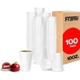 thumbnail image 1 of FRAMO 10 oz Foam Cups, Lightweight Insulated Foam Cups for Coffee, Cold Drinks & Other Hot Beverages, Disposable Drinking Cups for Parties, Picnic, BBQ, Travel, & Events, 100 Pack, 1 of 6