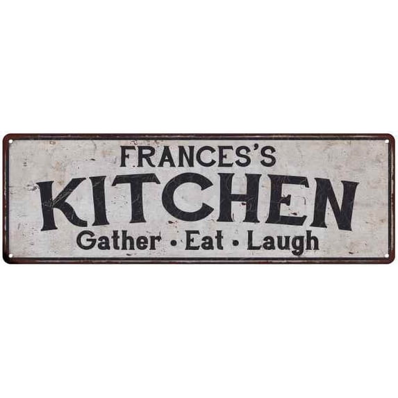 FRANCES's Kitchen Rustic Chic Decor Gift 6x18 Sign 106180051781