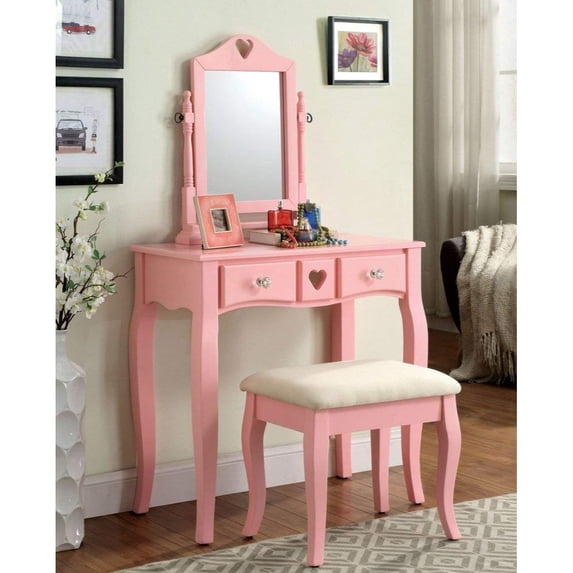 FRANCINE Transitional Vanity, Pink