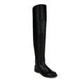 thumbnail image 1 of FRANCO SARTO Womens Black Stacked Heel Zip-Up Leather Riding Boot 6 M, 1 of 4