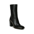 thumbnail image 1 of FRANCO SARTO Womens Black Stevie Square Toe Block Heel Zip-Up Leather Boots 6 M, 1 of 4
