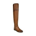 thumbnail image 1 of FRANCO SARTO Womens Brown Wide Calf Round Toe Stacked Heel Zip-Up Leather Boots 9 M, 1 of 4