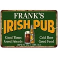 thumbnail image 1 of FRANK'S Irish Pub Beer Metal Sign Bar Decor 8x12 208120013034, 1 of 1