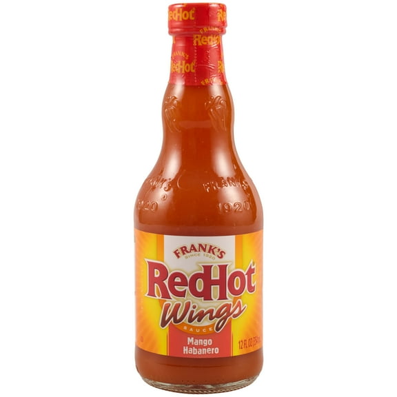 Frank's RedHot Kosher Mango Habanero Wings Sauce, 12.0 fl oz Bottle