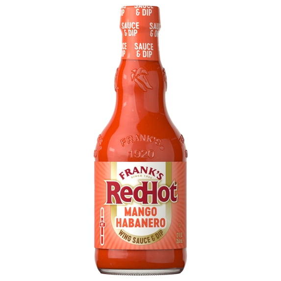Frank's RedHot Kosher Mango Habanero Wings Sauce, 12.0 fl oz Bottle