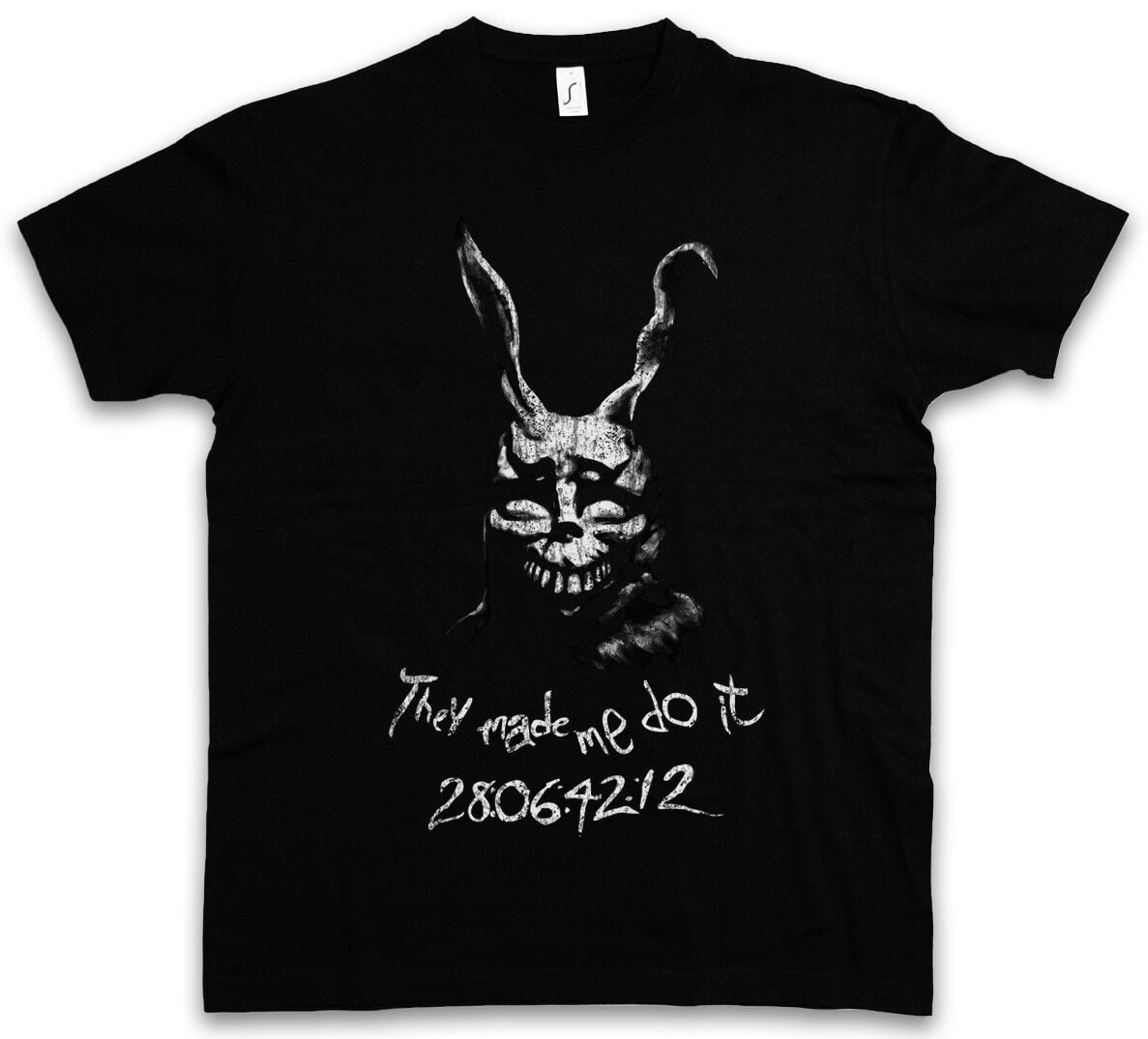 FRANK THE RABBIT T-SHIRT They made me do it Donnie movie Darko number ...