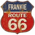 thumbnail image 1 of FRANKIE Route 66 Sign Shield Metal Gift Man Cave Red 211110005403, 1 of 1