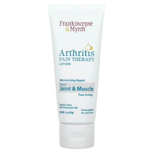 FRANKINCENSE & MYRRH Arthritis Pain Therapy Lotion Pain Relief Cream and Hydrating Skin Repair, Net Weight 3 Ounces - 1 Pa