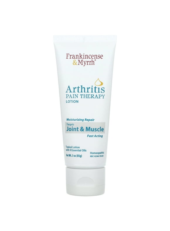 FRANKINCENSE & MYRRH Arthritis Pain Therapy Lotion Pain Relief Cream and Hydrating Skin Repair, Net Weight 3 Ounces - 1 Pa