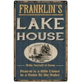 thumbnail image 1 of FRANKLIN'S Lake House Blue Cabin Home Decor 8 x 12 High Gloss Metal 208120038236, 1 of 1