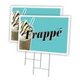 thumbnail image 1 of FRAPPE 2 Pack Of 18" x 24" Yard Sign & Stake | Advertise Your Business | Stake Included Image On Both Sides | Made in The USA, 1 of 3